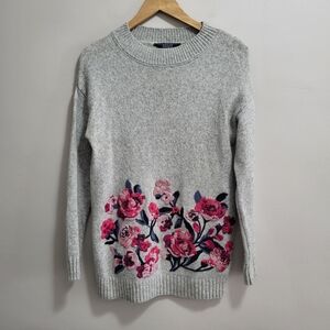 Joules Penny Embroidered Floral Cottage Longline Sweater Size 8 / Medium